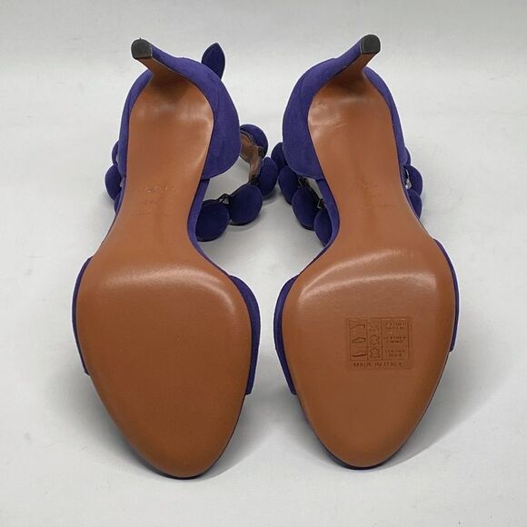 Alaia Bombe 90 Ankle-Strap Studded Suede Leather Sandals size 36.5 - Picture 15 of 16